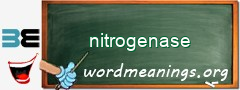 WordMeaning blackboard for nitrogenase